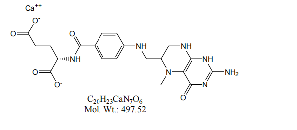 Tumuklas ng kemikal na impormasyon tungkol sa L-5-methyltetrahydrofolate calcium